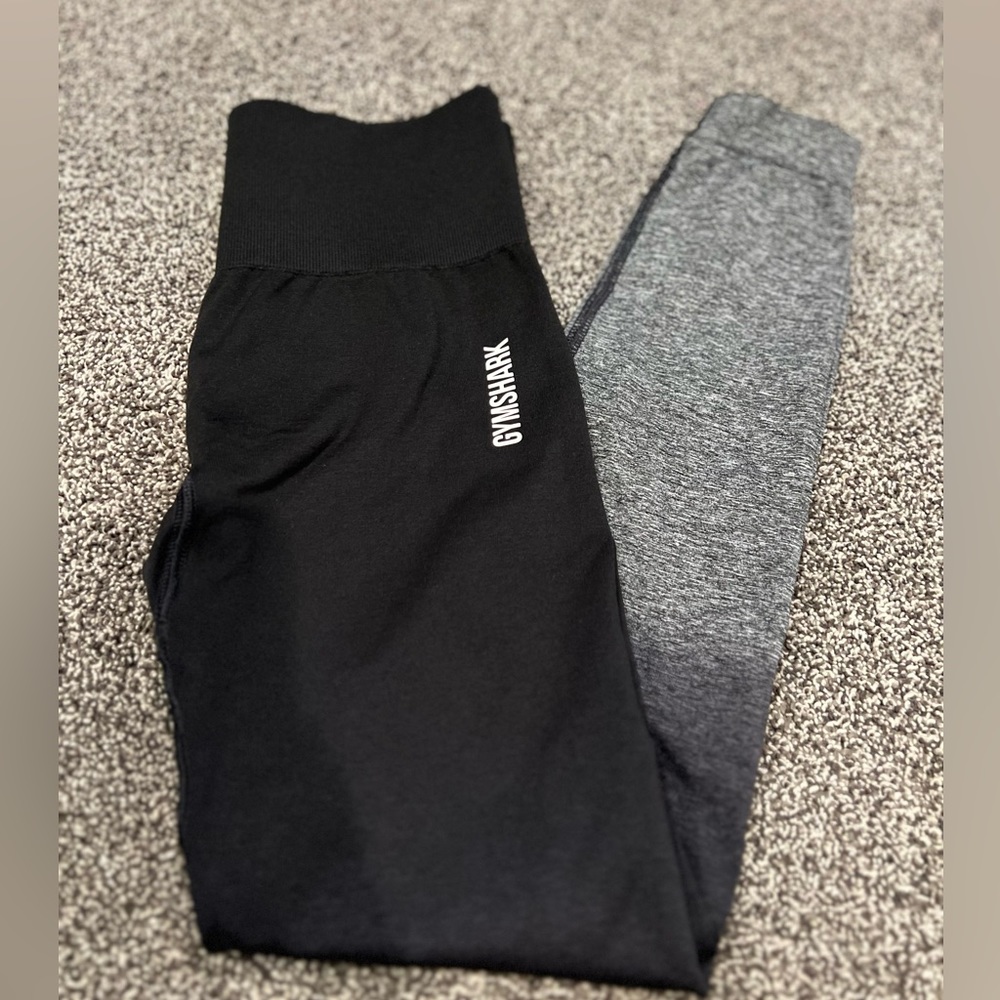 Black and Gray gymshark leggings! Size small!